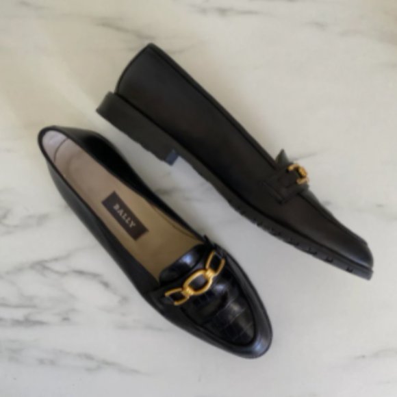 Bally Tiffany Loafers | Women's Croc Leather Loafers | 9.5 | NWOT - Picture 7 of 8